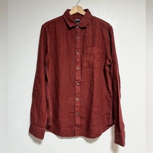 Todd Snyder Rust Red Linen Shirt – Size M